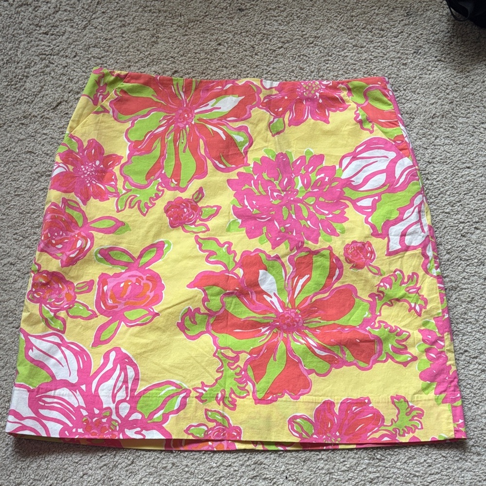 Lily Pulitzer vintage Starfruit print skirt